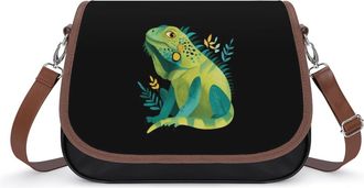 Generic Green Cute Iguana Fashion Womens Crossbody Bags Novelty Handbag Shoulder Bag Purse