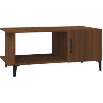 vidaXL Vidaxl - Mesa De Centro Madera Contrachapada Roble Marr&oacute;n 90x50x40 Cm