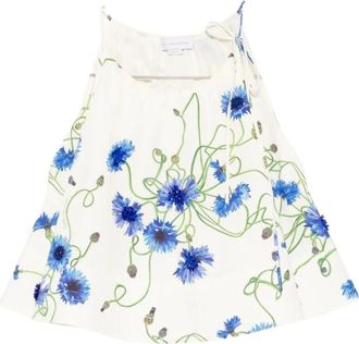 Stella McCartney Top zonder mouwen met ronde hals en strikbandjes - Dames - Tops zonder mouwen - Veelkleurig - S - Tops
