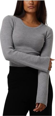 Modstr&ouml;m Hirokimd O-Neck - Dames - Ronde hals truien - Grijs - XL - Wol - Truien & Vesten