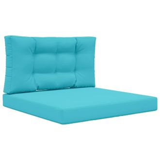 vidaXL Coj&iacute;n Para Sof&aacute; De Exterior 2 Pcs Tuquesa Poli&eacute;ster Vidaxl