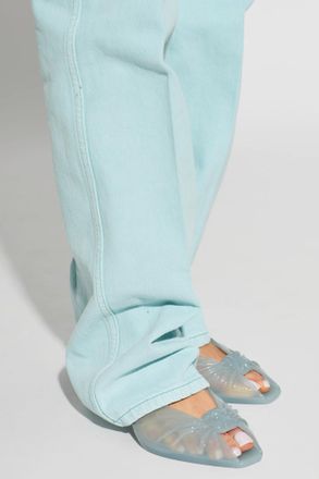 Chlo&eacute; Heeled Mules Jelly, Womens, Blue