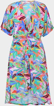 La Blanca Tropi-Flage Twist Sun Dress Coverup