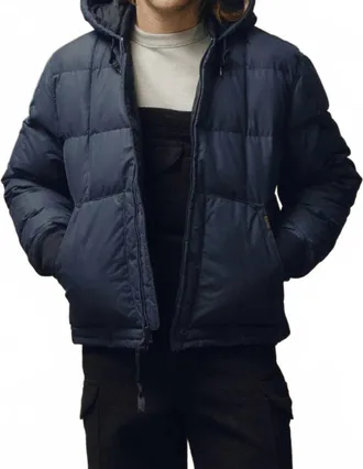 Filson Waxed Down Jacket In Night Sky