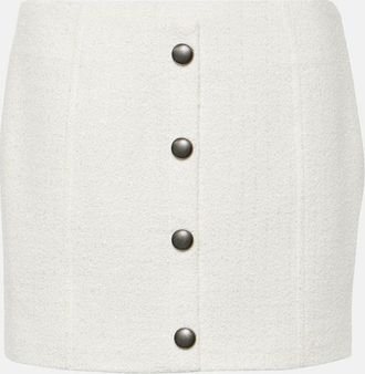 Alessandra Rich Checked tweed boucle miniskirt