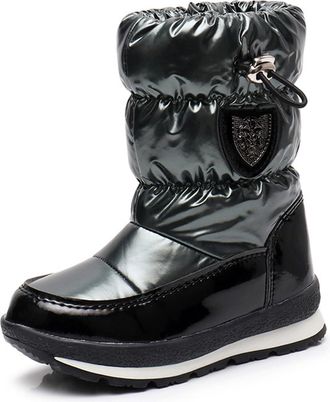 Generic Womens Platform Snow Boots Waterproof Non-Slip Mid-Calf Ankle Booties With Faux Fur Lining Chunky Ski Booties(Gr&uuml;n,6.5)