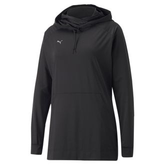 Puma Kapuzensweatshirt PUMA MODEST ACTIVEWEAR HOODIE, Damen, Gr. XS, schwarz (puma schwarz), Jersey, Obermaterial: 92% Polyester, 8% Elasthan, unifarben, r