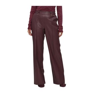 Nukus Nukus - Jill Pants PU - Dames - Broeken - Rood - Maat: M