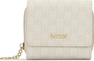Kazar Kleine portemonnee in licht versierd leer - Dames - Portefeuilles - Wit - ONE Size - Leer - Accessoires