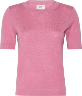 Max Mara Maglia basic - Dames - Ronde hals truien - Roze - S - Wol - Truien & Vesten