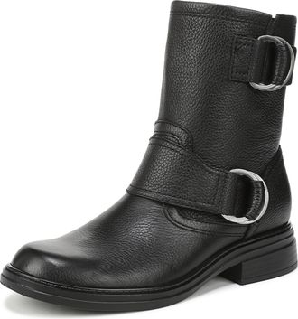 Naturalizer Womens Optimus Flat Ankle Boots Black Leather UK 8 Wide Fit