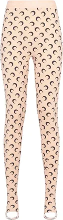 Marine Serre Slim Fit Crescent Moon Stirrup Leggings