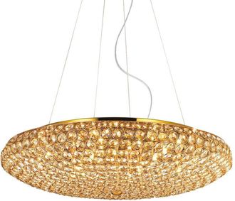 Ideal Lux King - L&aacute;mpara Colgante De Techo Grande De 12 Luces Dorado, G9 - Ideal Lux