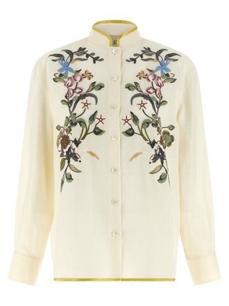 Valentino Garavani Beige Linen Womens Blouse