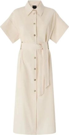 Pinko Pinko, Kleedjes, Dames, Beige, S, Katoen, Alesha Jurk
