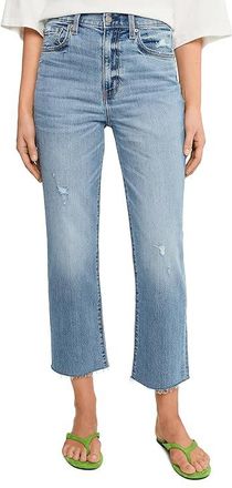 Daze Sundaze Crop High-rise Straight Crop In Marina Vintage Womens Clothing Marina Vintage : 28 26.5, Cotton/Denim