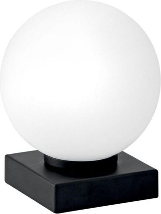 Fan Europe Fan Europe - Lampada da tavolo enoire in metallo nero con diffusore in vetro bianco