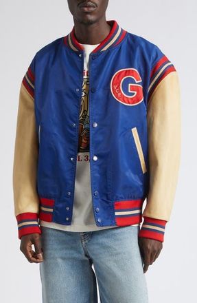 Golden Goose Journey Randley Bomber Jacket in Bellwether/natural/red at Nordstrom, Size 54