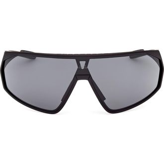 adidas 00mm Shield Sunglasses in Matte Black /Smoke at Nordstrom