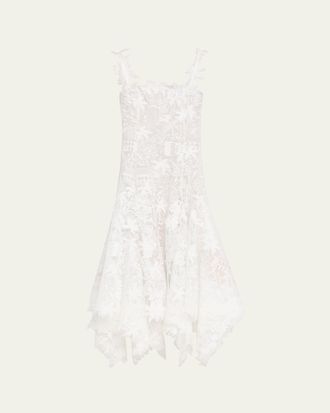 Oscar De La Renta Dominican Landscape Guipure Dress