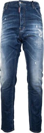 Dsquared2 Herenknoop Jeans met Gebruikte Details - Heren - Slim Fit Jeans - Blauw - S - Katoen - Jeans