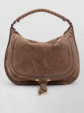 Chlo&eacute; marcie suede shoulder bag