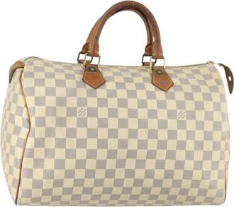 Louis Vuitton Speedy Handbag Damier Beige Canvas Handbag (Pre-Owned)