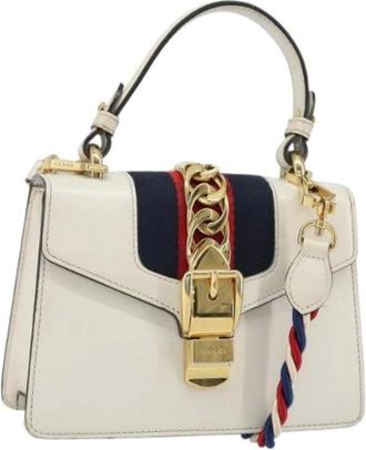 Gucci Pre-owned Handbags, female, White, Size: ONE SIZE Pre-owned Vintage Handbag