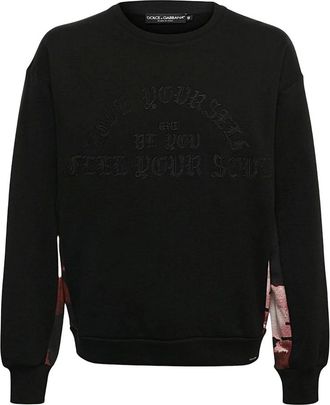 Dolce & Gabbana Sweatshirts, male, Black, Size: L Maglia
