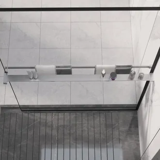 vidaXL Estante De Pared De Ducha Aluminio Cromado 115 Cm Vidaxl