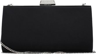 Jimmy Choo London Black Satin Clutch Womens Bag