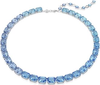 Swarovski Unisex Millenia Tennis Ketting Blauwe Gradi&euml;nt 5694136 - unisex - Kettingen - Grijs - ONE Size - Accessoires