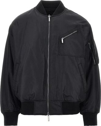 Emporio Armani Nylon Bomberjack met logopatch - Heren - Jassen - Zwart - Maat: L Nylon