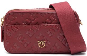 Pinko Borsa a tracolla con logo goffrato - Rosso
