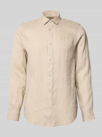 A|X Armani Exchange Regular Fit Freizeithemd aus reinem Leinen in Beige, Gr&ouml;&szlig;e M