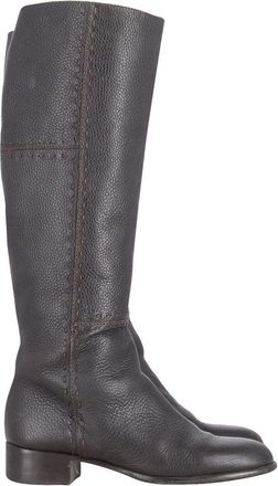 Fendi Fendi Womens Leather Knee Length Boot (Authentic Pre-Loved)