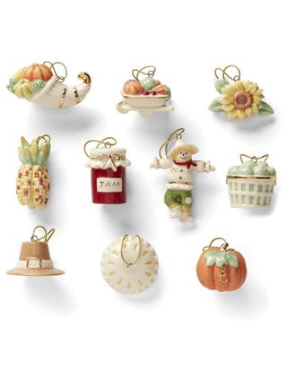 Lenox Autumn Favorites 10Pc Christmas Ornament Set