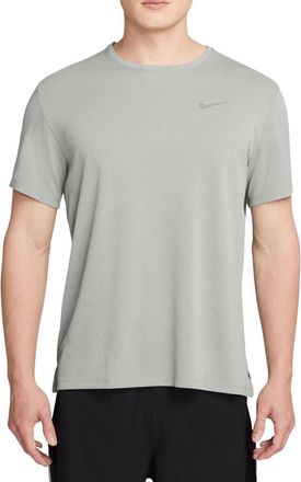 Nike Dri-FIT UV Miler Short Sleeve Running Top in Grey Fog/Particle Grey at Nordstrom Rack, Size Xx-Large