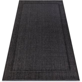 RugsX Rugsx - Carpet timo 5979 sisal outdoor frame black black 200x290 cm