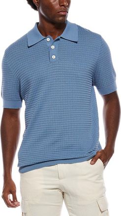 Slate & Stone Grid Stitch Polo Sweater