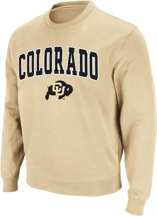 Colosseum Mens Colosseum Gold Colorado Buffaloes Arch & Logo Crew Neck Sweatshirt in Vegas Gold at Nordstrom, Size Xx-Large