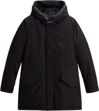 Woolrich Parka de Cuello Alto Polar - Coats - Hombre - Negro - XL