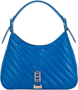 La Carrie Stijlvolle Leren Tas - Dames - Schoudertassen - Blauw - ONE Size - Tassen