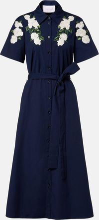 Carolina Herrera Floral cotton-blend shirt dress