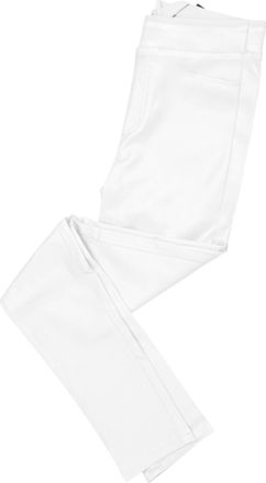 Bianco Womens Flat Front Coated Pants In White