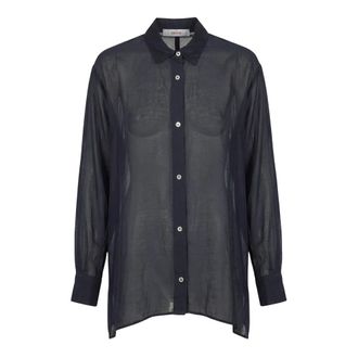 Jucca Cotton and Silk Muslin Shirt - female - Jucca - Shirts - Black - S - Blouses & Shirts