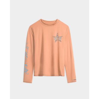 Salt Life Island Star Performance Long Sleeve Tee in Peach Tree Heather at Nordstrom, Size Small