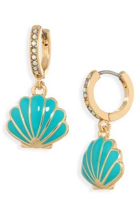 Leith Shell Drop Earrings in Blue- Gold at Nordstrom Rack