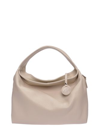 Luisa Vannini Beige Rundleer Tas
