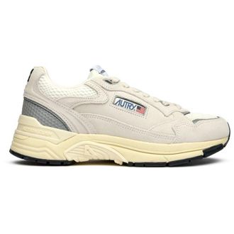 Autry Mens Hyperway Low Trainers - White Suede - Size UK 10